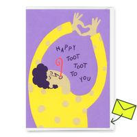 Deli Cards Grußkarte "Toot Toot" | Lustige Klappkarte zum Geburtstag