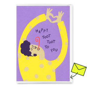 Deli Cards Grußkarte "Toot Toot" | Lustige Klappkarte zum Geburtstag