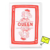 Deli Cards Grußkarte "Queen of hearts" | Besondere Klappkarte für jeden Anlass