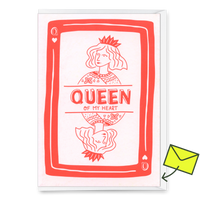 Deli Cards Grußkarte "Queen of hearts" | Besondere Klappkarte für jeden Anlass