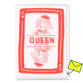 Deli Cards Grußkarte "Queen of hearts" | Besondere Klappkarte für jeden Anlass