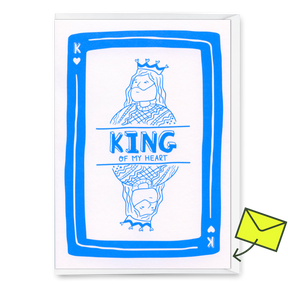 Deli Cards Grußkarte "King of hearts" | Besondere Klappkarte für jeden Anlass