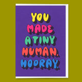 Deli Cards Grußkarte "You made a tiny human" | Besondere Klappkarte zur Geburt