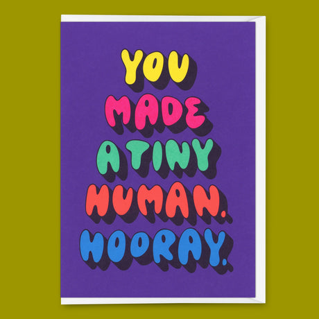 Deli Cards Grußkarte "You made a tiny human" | Besondere Klappkarte zur Geburt