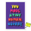 Deli Cards Grußkarte "You made a tiny human" | Besondere Klappkarte zur Geburt