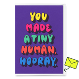 Deli Cards Grußkarte "You made a tiny human" | Besondere Klappkarte zur Geburt
