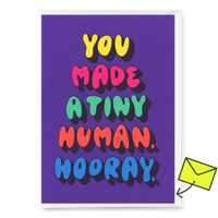 Deli Cards Grußkarte "You made a tiny human" | Besondere Klappkarte zur Geburt