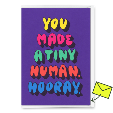 Deli Cards Grußkarte "You made a tiny human" | Besondere Klappkarte zur Geburt