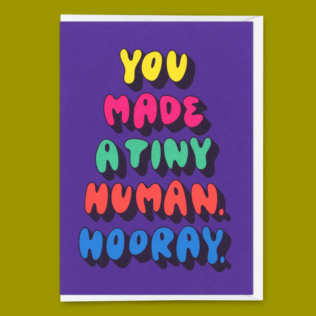 Deli Cards Grußkarte "You made a tiny human" | Besondere Klappkarte zur Geburt