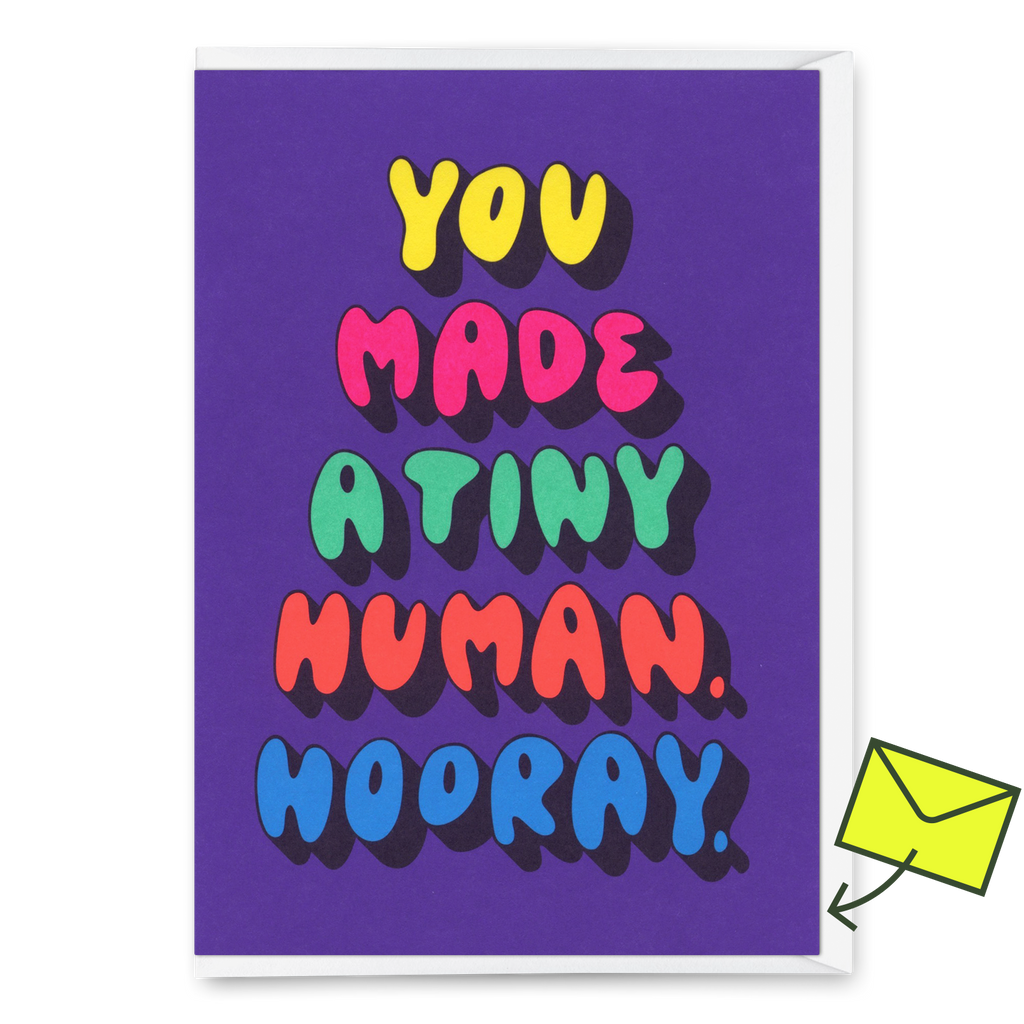 Deli Cards Grußkarte "You made a tiny human" | Besondere Klappkarte zur Geburt