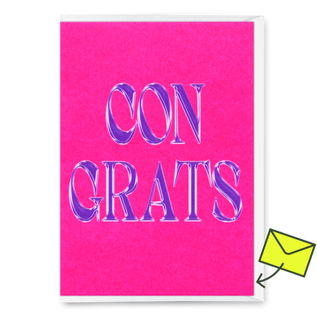 Deli Cards Grußkarte "Congrats Metal" | Ausgefallene Klappkarte zum Gratulieren