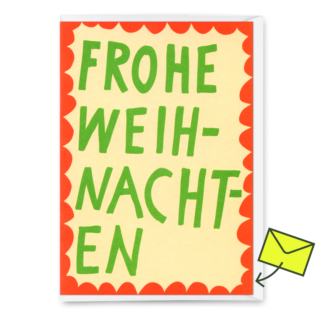 Deli Cards Grußkarte "Frohe Weihnachten Scherenschnitt" | Schöne Klappkarte zu Weihnachten