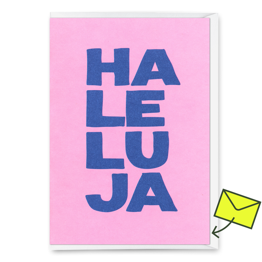 Deli Cards Grußkarte "Haleluja 2colors" | Schöne Klappkarte zu Weihnachten