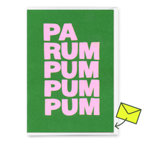 Deli Cards Grußkarte "Parumpumpumpum 2colors" | Schöne Klappkarte zu Weihnachten