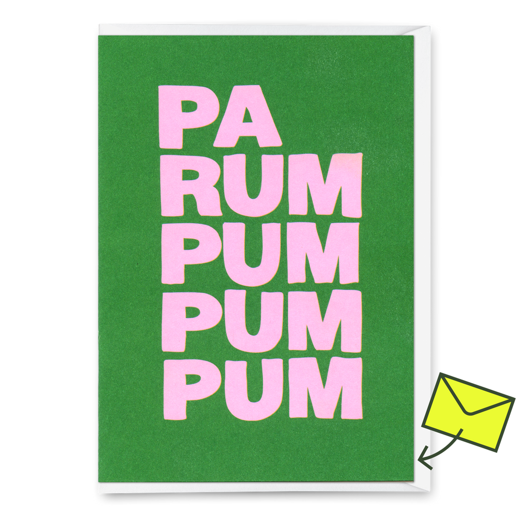 Deli Cards Grußkarte "Parumpumpumpum 2colors" | Schöne Klappkarte zu Weihnachten