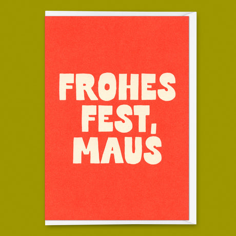 Deli Cards Grußkarte "Frohes Fest Maus" | Coole Klappkarte zu Weihnachten