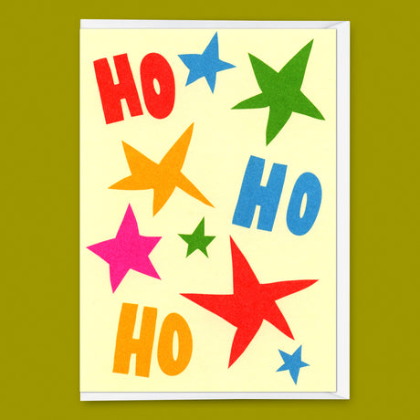 Deli Cards Grußkarte "Hohoho Stars" | Coole Klappkarte zu Weihnachten