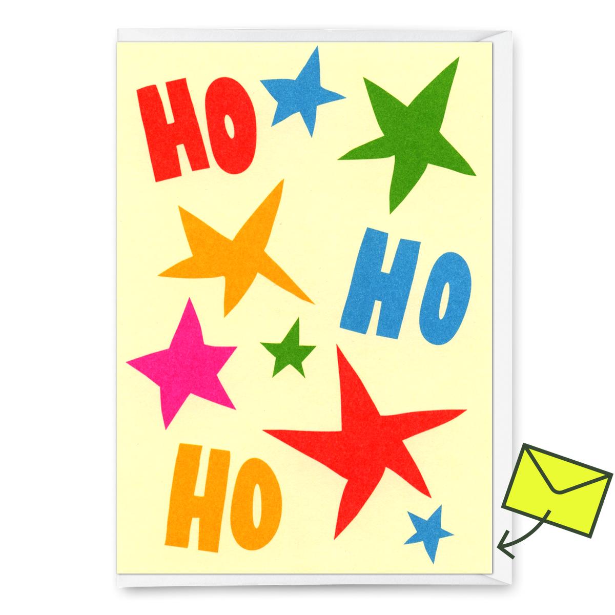 Deli Cards Grußkarte "Hohoho Stars" | Coole Klappkarte zu Weihnachten