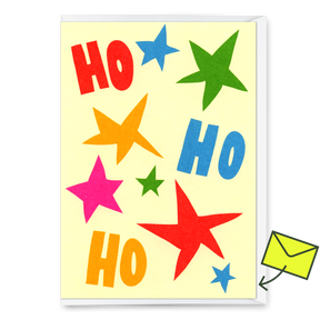 Deli Cards Grußkarte "Hohoho Stars" | Coole Klappkarte zu Weihnachten