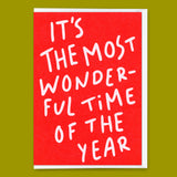 Deli Cards Grußkarte "It's the most wonderful time" | Schöne Klappkarte zu Weihnachten