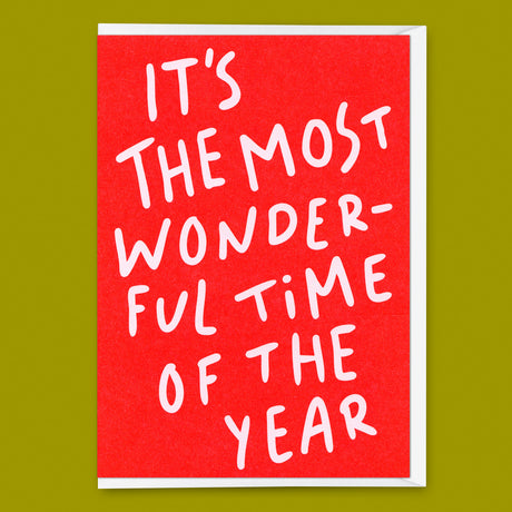 Deli Cards Grußkarte "It's the most wonderful time" | Schöne Klappkarte zu Weihnachten