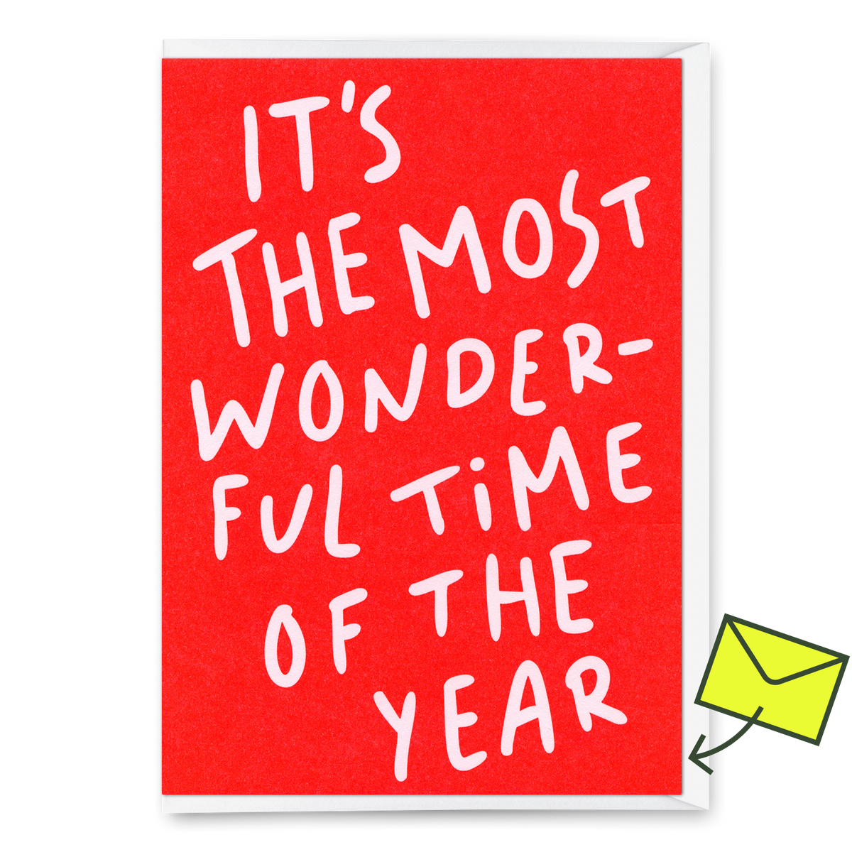 Deli Cards Grußkarte "It's the most wonderful time" | Schöne Klappkarte zu Weihnachten