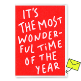Deli Cards Grußkarte "It's the most wonderful time" | Schöne Klappkarte zu Weihnachten