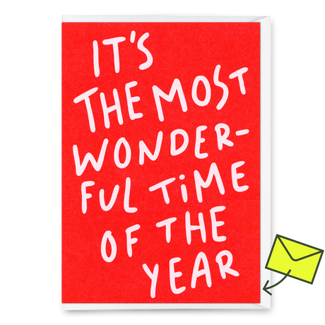 Deli Cards Grußkarte "It's the most wonderful time" | Schöne Klappkarte zu Weihnachten