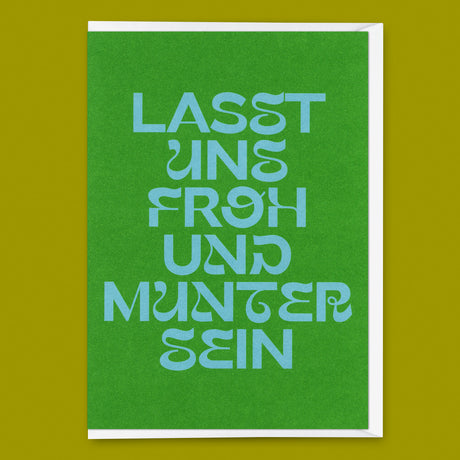 Deli Cards Grußkarte "Lasst uns froh und munter sein Huge Type" | Ausgefallene Klappkarte zu Weihnachten