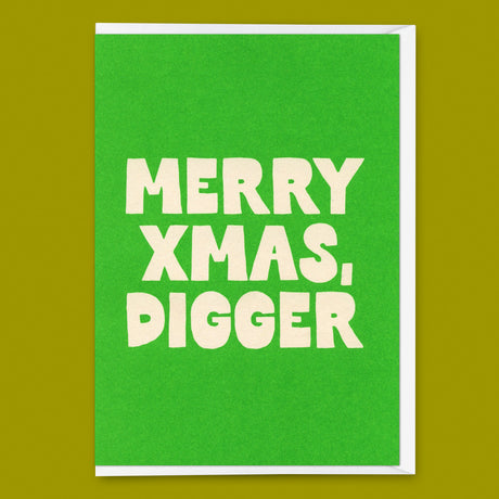 Deli Cards Grußkarte "Merry Xmas Digger" | Lustige Klappkarte zu Weihnachten