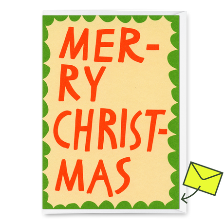 Deli Cards Grußkarte "Merry Christmas Scherenschnitt" | Besondere Klappkarte zu Weihnachten