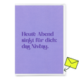 Deli Cards Grußkarte "Heute Abend sinkt für dich: das Niveau" | Lustige Klappkarte für jeden Anlass