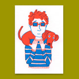 Deli Cards Postkarte "Dogman" | Lustige Karte mit Hunde-Motiv