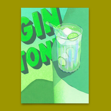 Deli Cards Postkarte "Gin & Tonic" | Coole Karte für jeden Anlass