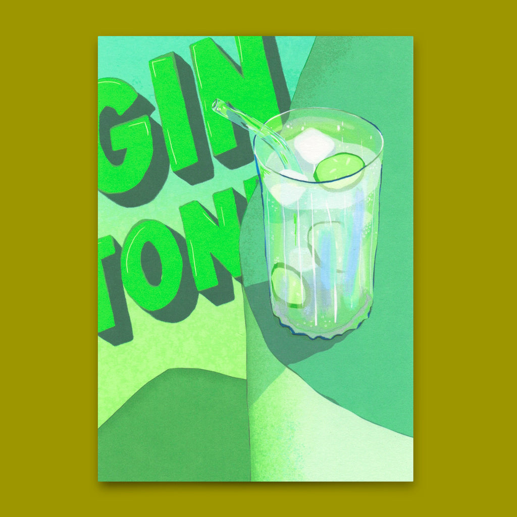 Deli Cards Postkarte "Gin & Tonic" | Coole Karte für jeden Anlass