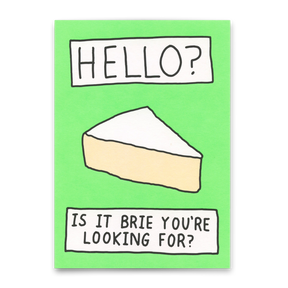 Deli Cards Postkarte "Hello, Brie?" | Lustige Karte mit Spruch
