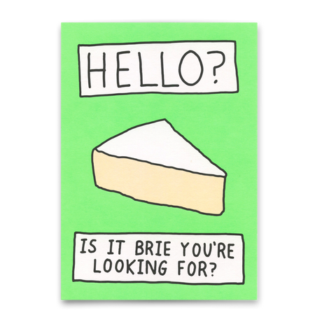 Deli Cards Postkarte "Hello, Brie?" | Lustige Karte mit Spruch