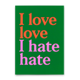 Deli Cards Postkarte "I love love Green" | Ausgefallene Karte mit Spruch