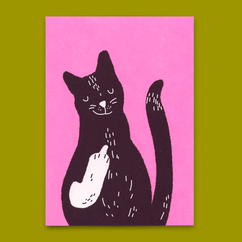 Deli Cards Postkarte "Meow you" | Lustige Karte mit Katzen-Motiv