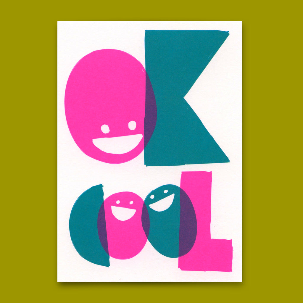 Deli Cards Postkarte "Ok cool" | Besondere Karte mit Spruch