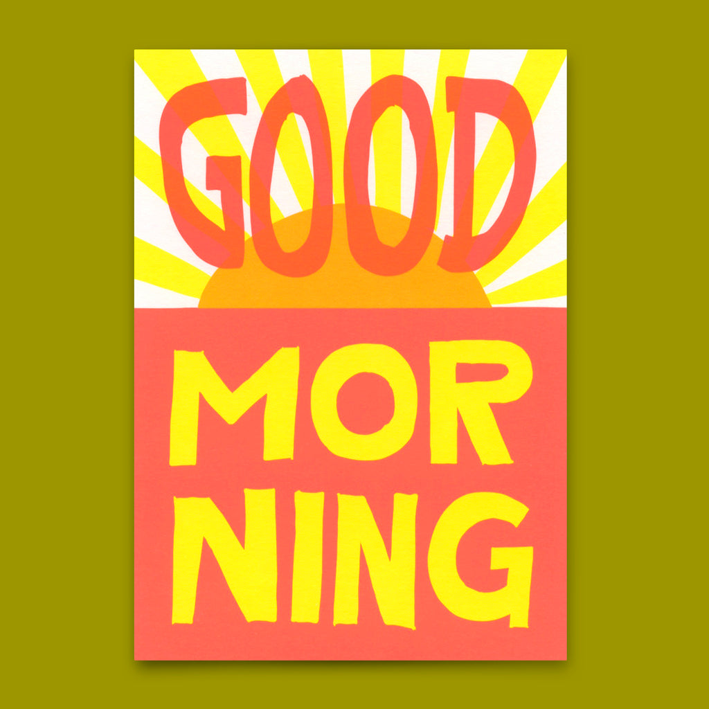 Deli Cards Postkarte "Good morning" | Schöne Karte mit Spruch