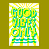 Deli Cards Postkarte "Good vibes only" | Coole Karte mit Spruch