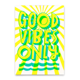 Deli Cards Postkarte "Good vibes only" | Coole Karte mit Spruch