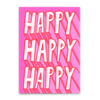 Deli Cards Postkarte "Happy Happy Happy" | Schöne Karte mit Spruch