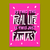 Deli Cards Postkarte "Is this the real life" | Besondere Karte mit Spruch