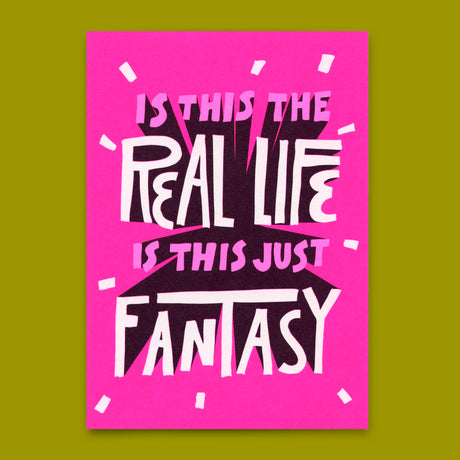 Deli Cards Postkarte "Is this the real life" | Besondere Karte mit Spruch