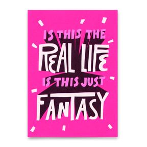 Deli Cards Postkarte "Is this the real life" | Besondere Karte mit Spruch