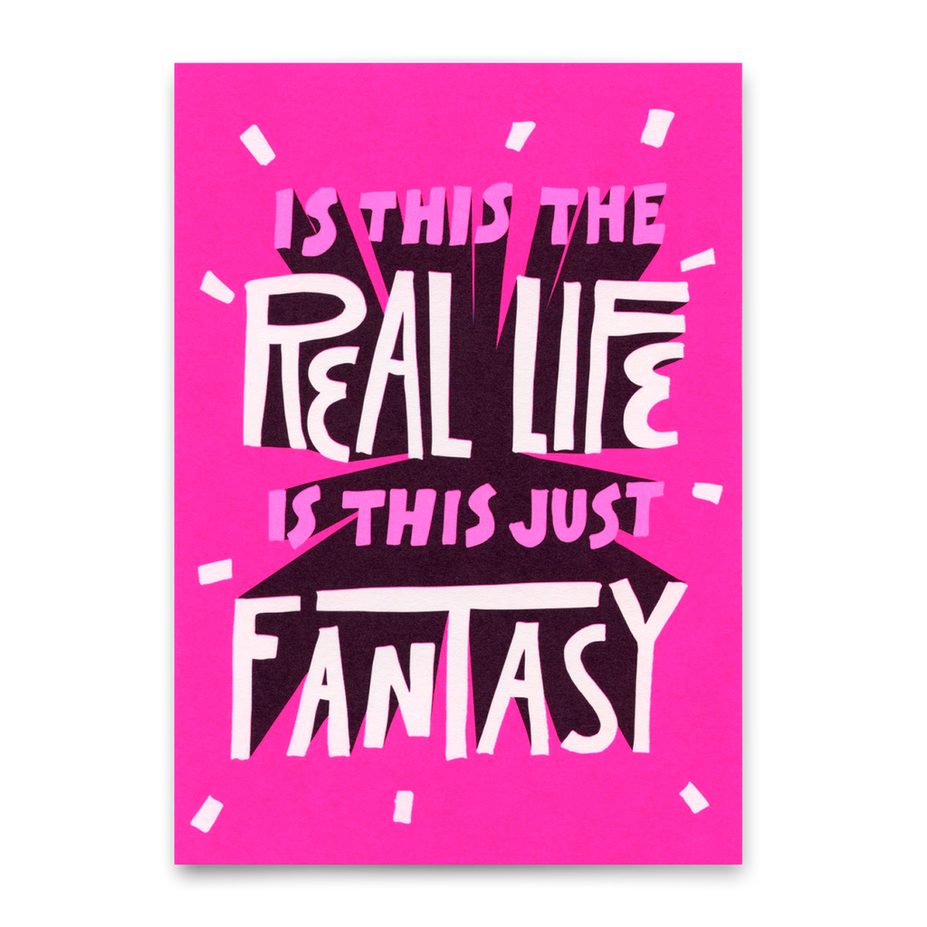 Deli Cards Postkarte "Is this the real life" | Besondere Karte mit Spruch