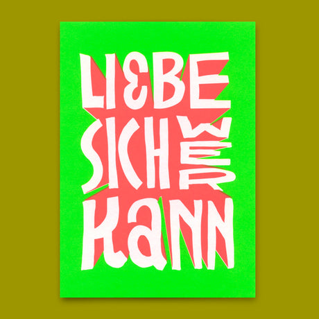 Deli Cards Postkarte "Liebe sich wer kann" | Schöne Karte mit Spruch