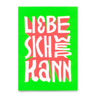 Deli Cards Postkarte "Liebe sich wer kann" | Schöne Karte mit Spruch